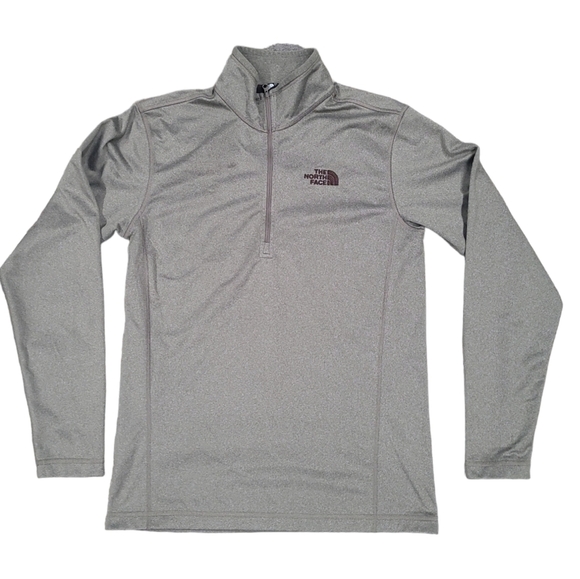 North Face 1/4 Zip Pullover Mock Neck Sweatshirt Women's Size S/P Heather Brown - Picture 3 of 11